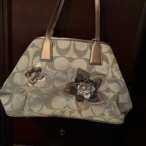 Rare Metallic embellished Coach purse